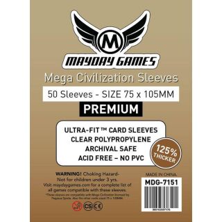 Premium Mega Civilization Sleeves (50 Stück) 75 x 105 mm - 7151
