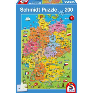 Deutschlandkarte mit Bildern (200 Teile)