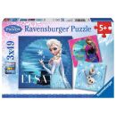 Disney Frozen - Elsa, Anna & Olaf (3 x 49 Teile)