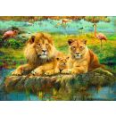 Löwen in der Savanne (500 Teile)