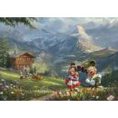 Mickey &amp; Minnie in den Alpen (1.000 Teile)