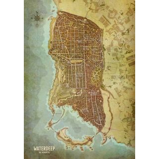 Dungeons & Dragons 5 - Waterdeep Stadt (Landkarte)