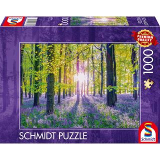 Zarte Glockenblumen im Wald (1.000 Teile)