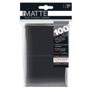Matte - Pro Deck Protector Sleeves (100 Stück) 66 x 91 mm (Black)