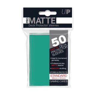 Matte - Pro Deck Protector Sleeves (50 Stück) 66 x 91 mm (Aqua)