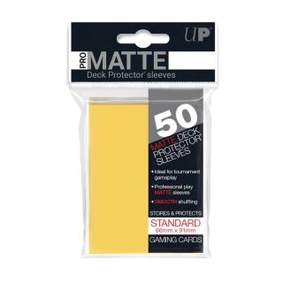 Matte - Pro Deck Protector Sleeves (50 Stück) 66 x 91 mm (Yellow)
